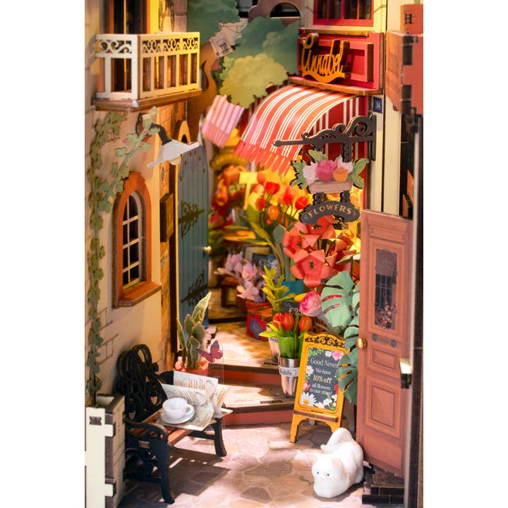 Hands Craft - Wholesale Puzzle - Kids - DIY Book Nook Kit: Floral Corner with Dust Cover7