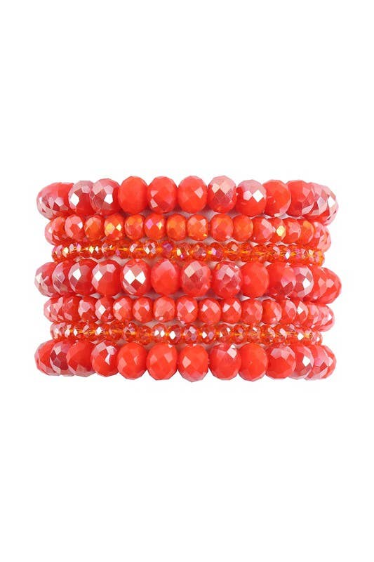 Love and Repeat - Wholesale Beaded Bracelet - SEVEN LINES GLASS BEADS STRETCH BRACELET13