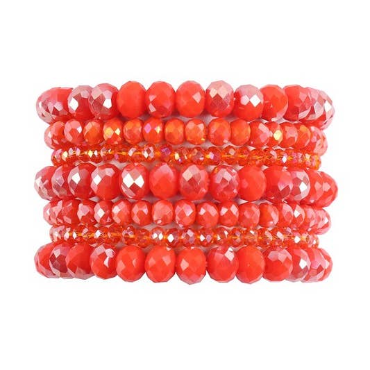 Love and Repeat - Wholesale Beaded Bracelet - SEVEN LINES GLASS BEADS STRETCH BRACELET13