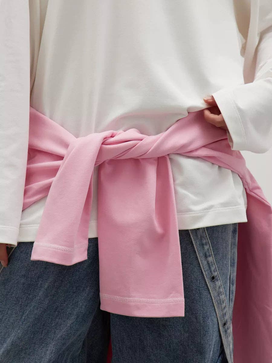 Suhkasana – wholesale T-shirt – women's – Heavyweight Cotton Long Sleeve Crewneck Oversized T Shirt11