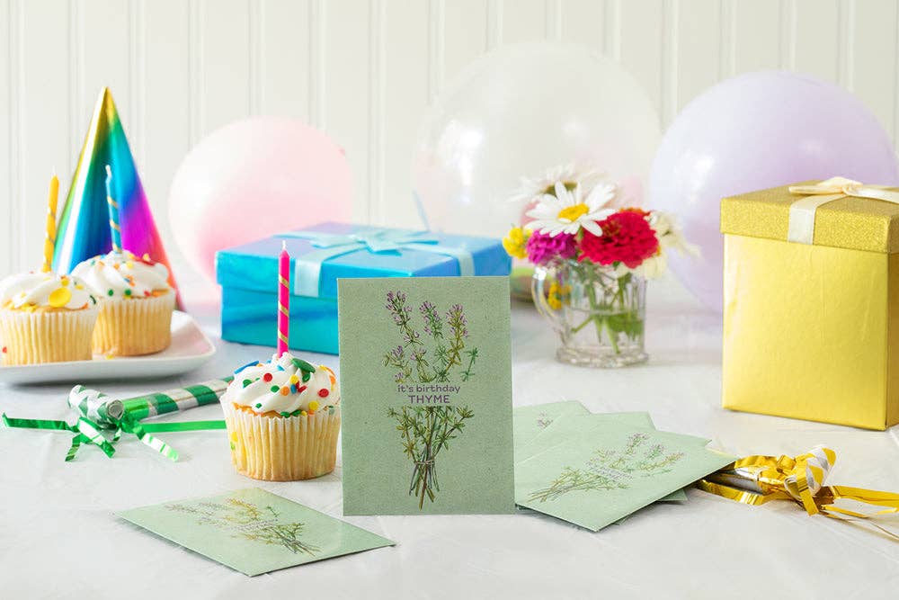 Bentley Seed Co. - Wholesale Birthday Card - It's Birthday Thyme - Thyme Seed Packets6