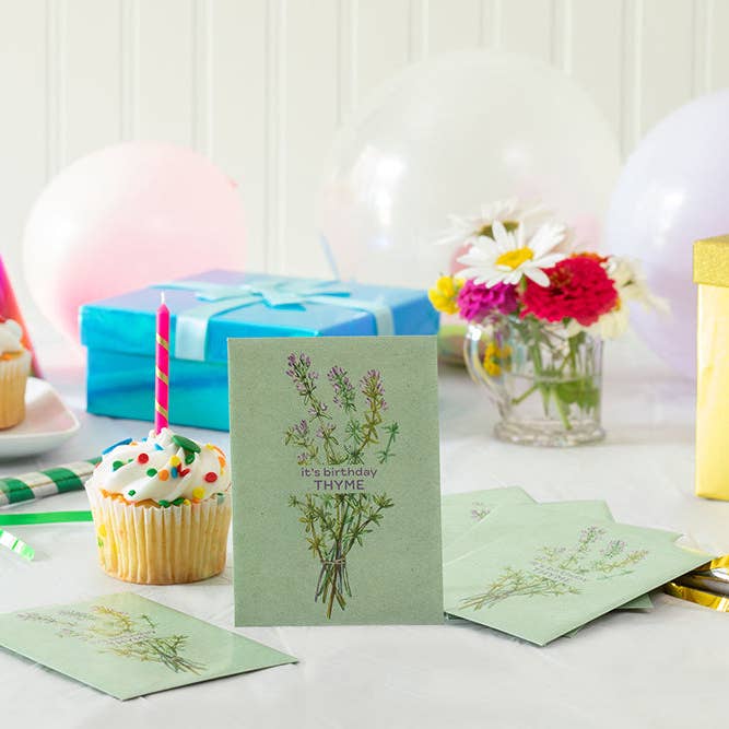 Bentley Seed Co. - Wholesale Birthday Card - It's Birthday Thyme - Thyme Seed Packets6