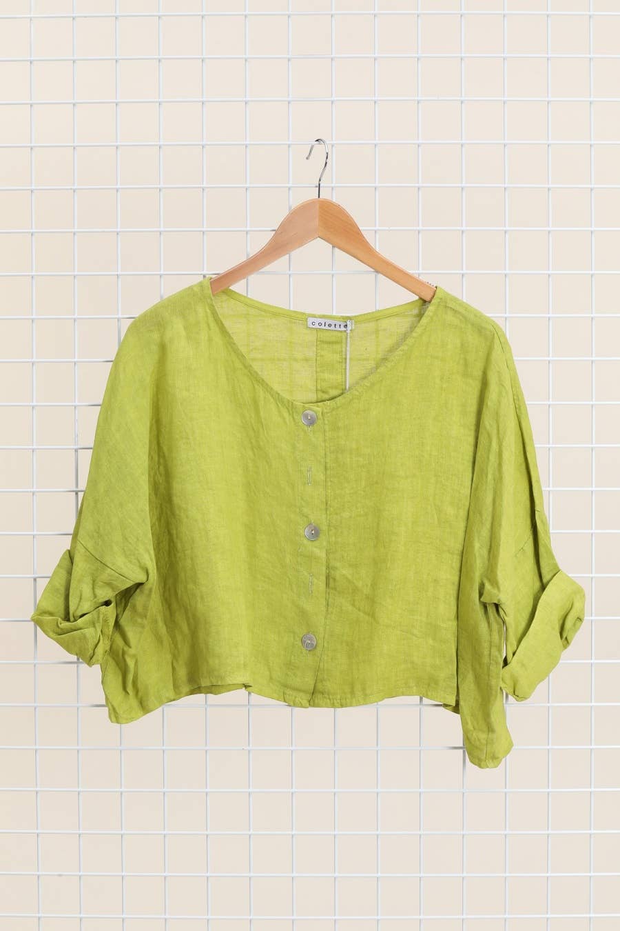 la maison des fibres naturelles - Wholesale Jacket - Women's - 3/4 sleeve linen jacket 906 100% linen12