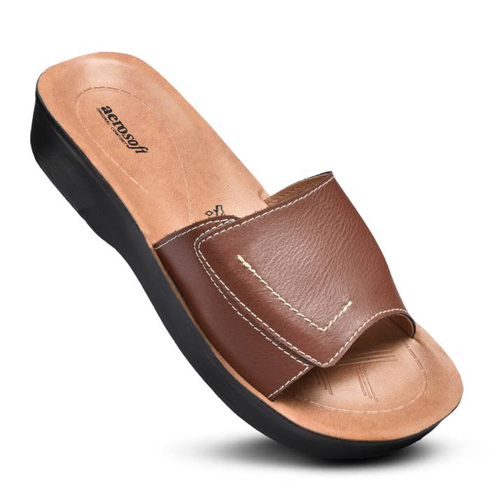 AEROSOFTFOOTWEAR - Wholesale Sandals - Women's - Aerosoft - Prissy Slide Sandals For Women
