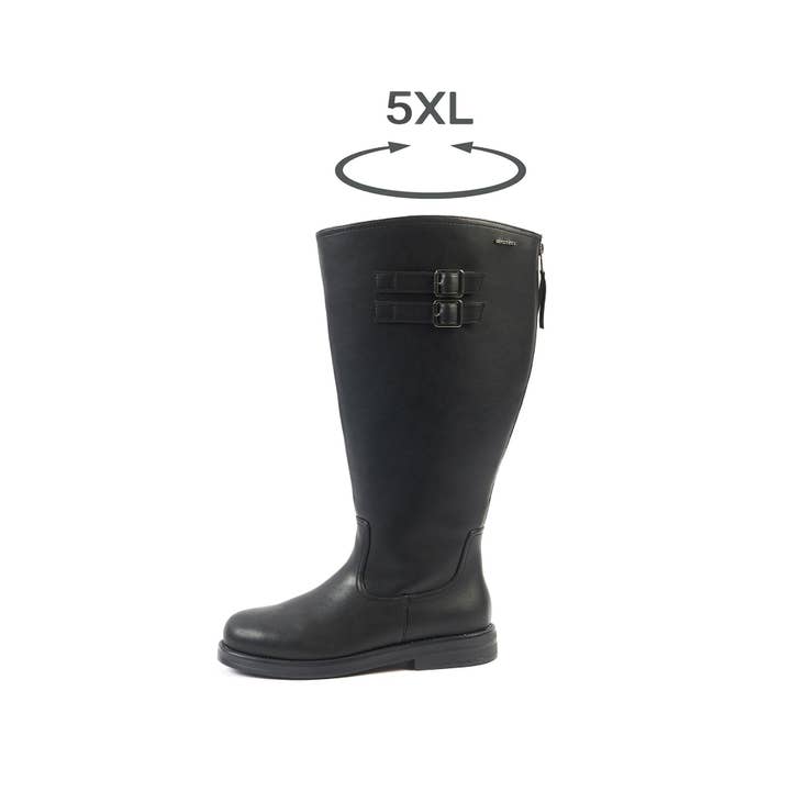 Black 5XL Boots for Wide Calves - Laure Model for wholesale on Faire4