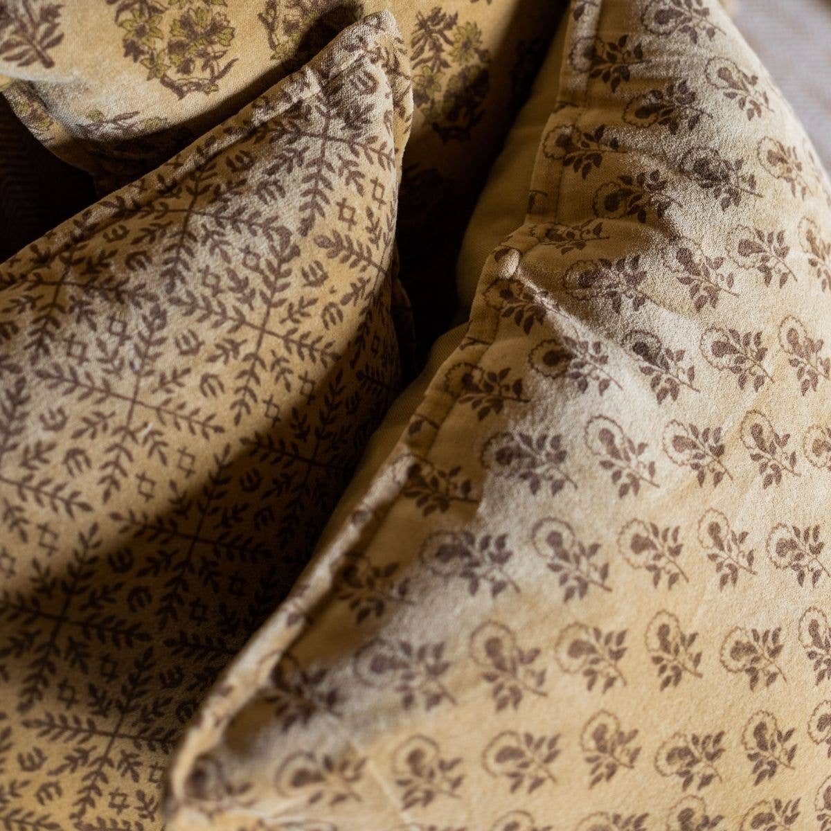 Andrea House - Wholesale Throw/Decorative Pillow - Vintage yellow velvet sofa cushion2