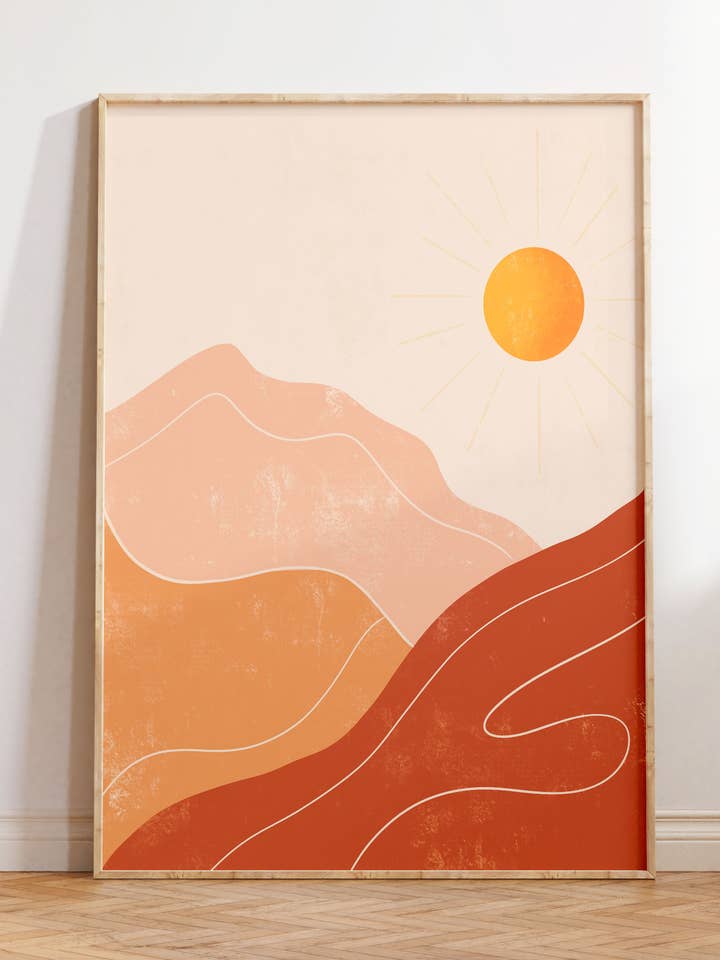 Impression d'art des montagnes pour la vente par Illustrations Its Funny Howww Inc