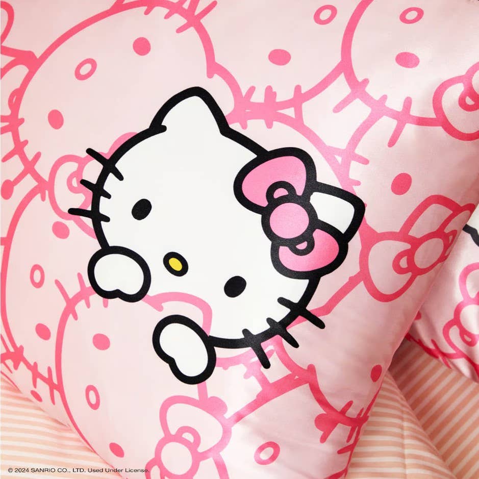 Wholesale Hello Kitty x Kitsch Pillowcase Pink Kitty Faces for your
