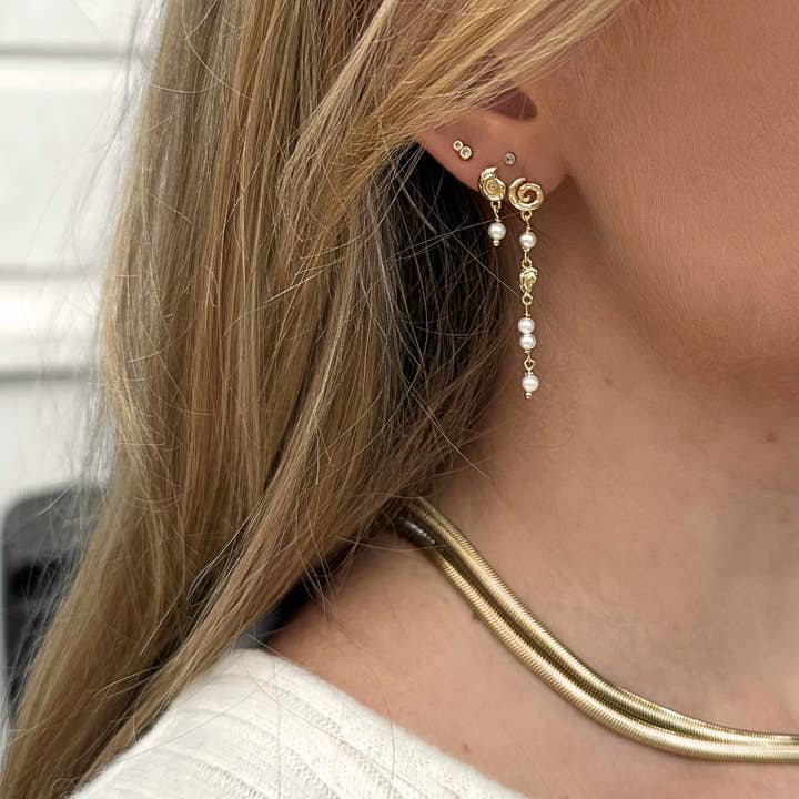 Nava Copenhagen - Wholesale Dangle Earrings - Aruba Earrings - Gold Plated2