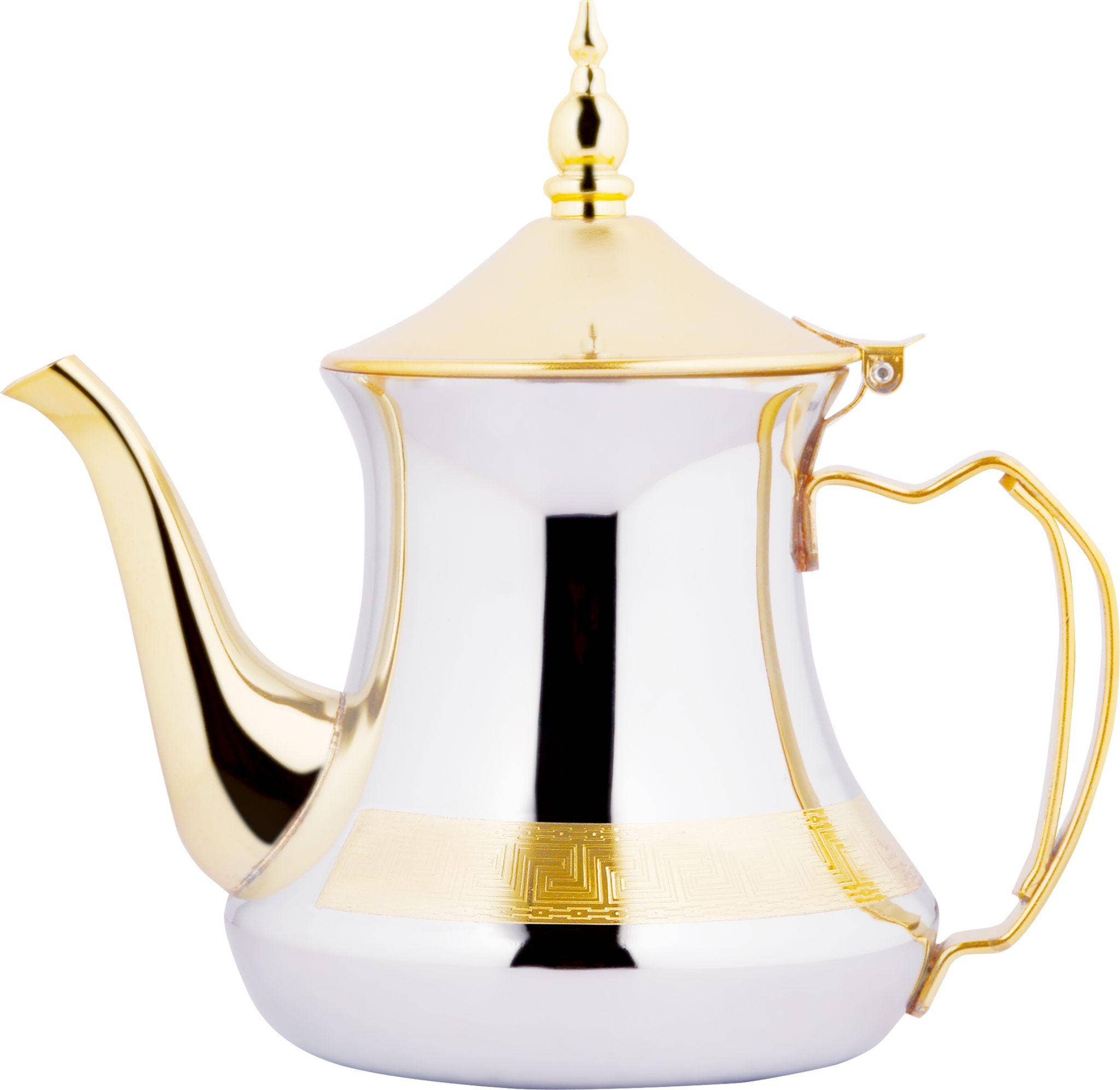 Royal Swiss - Wholesale Tea Pot - Chrome Gold Teapot0