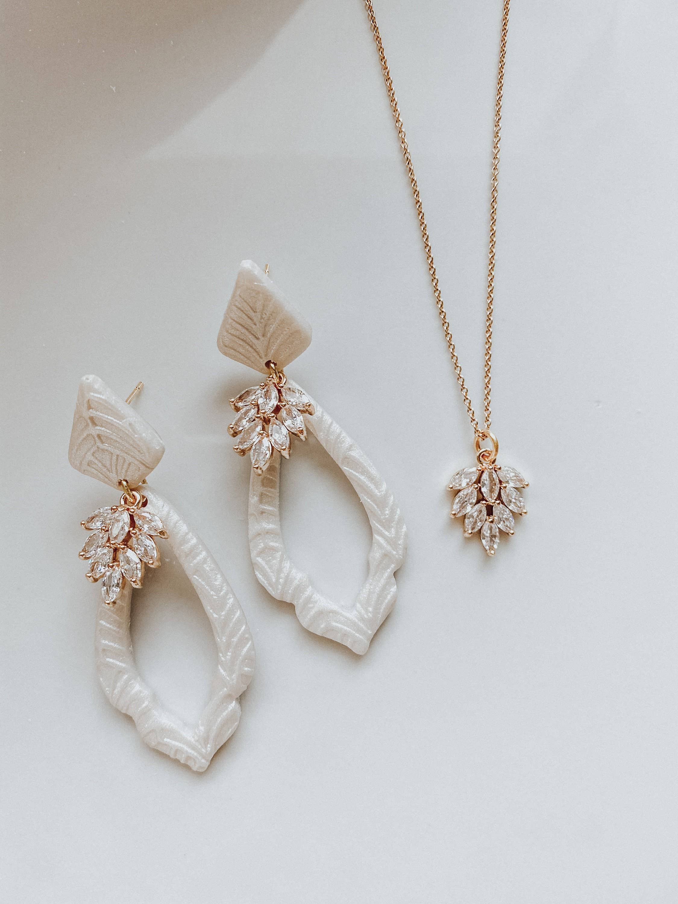 Clay & Fern Co. - Wholesale Dangle Earrings - Dahlia Earrings - Gold | Modern Wedding Jewelry4