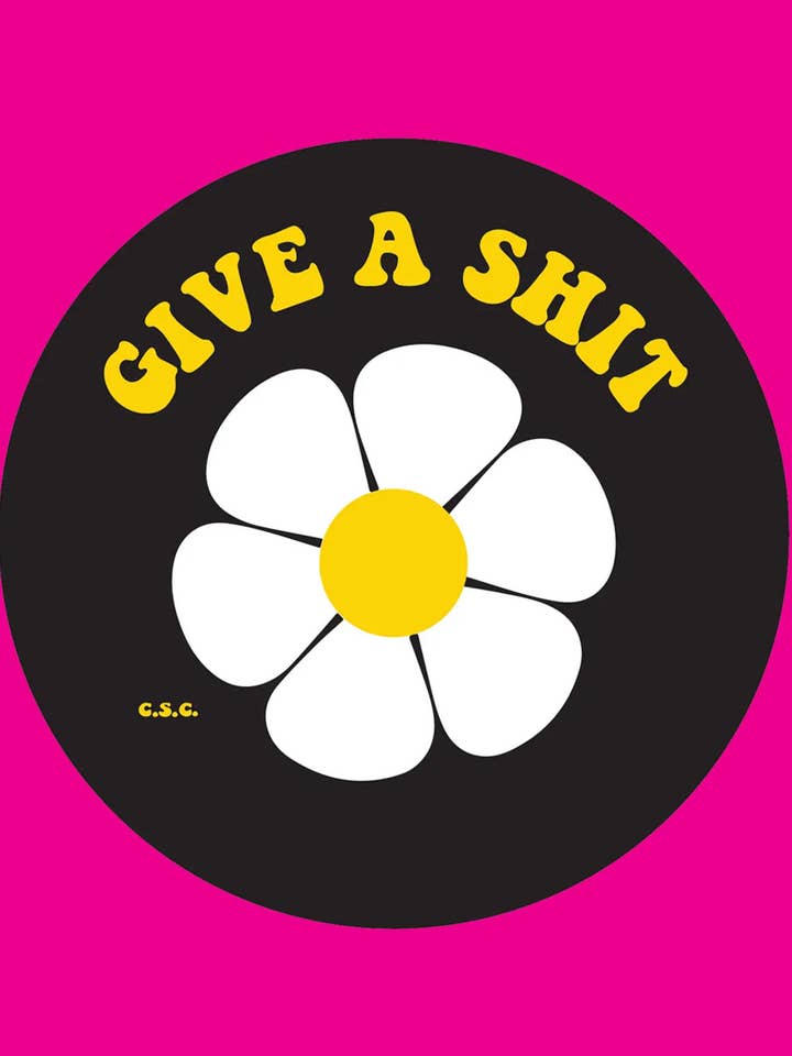 Give A Shit Vinyl klistermærke for engroshandel hos Cosmic Shark Clothing