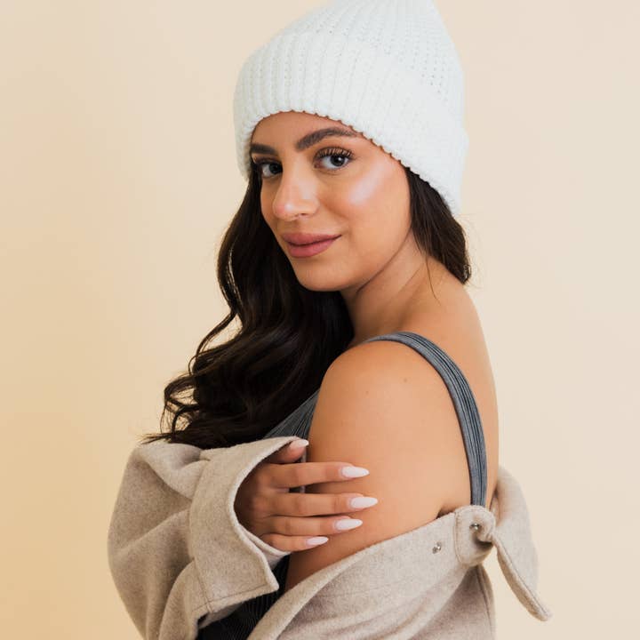 Leto Accessories - Wholesale Beanie - Women's - 🍞 Toasty Waffle Puff Beanie - Your Winter Sales Boost
