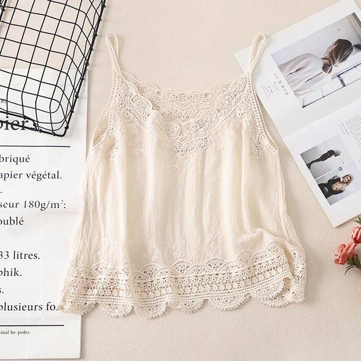 safistyle - Wholesale Camisole - Women's - Lace-Trim Cutout Cami Top7