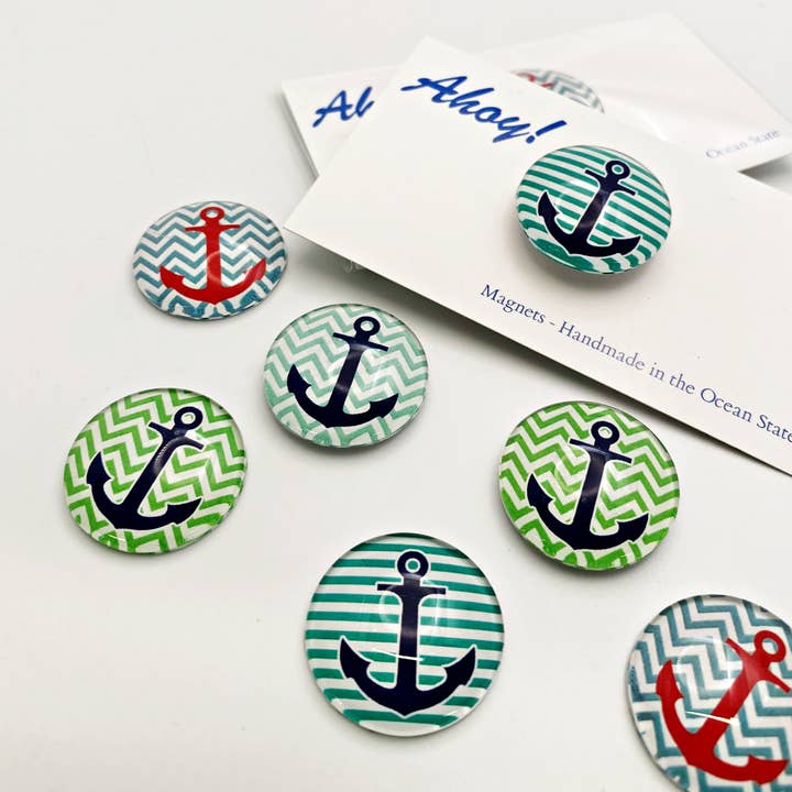 Magnet: Nautical Anchor - Single for wholesale by Tanner Glass
