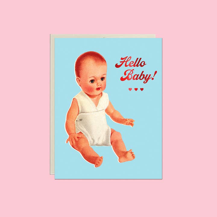 Lucky Goods Paper - Wholesale Baby Card - Hello Baby! – Foil New Baby ✿ Baby Shower Card3