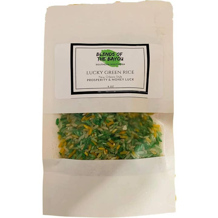 Eye of Toad, LLC - Venta al por mayor Artículo de meditación - Arroz verde de la suerte para hechizos paganos Hoodoo Wiccan, 4 onzas