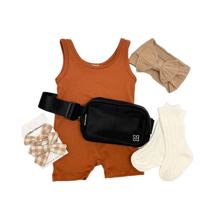 Bailey's Blossoms – Engroshandel Bæltetaske – til børn – Mommy & Me Fanny Pack Bæltetasker - Sort2