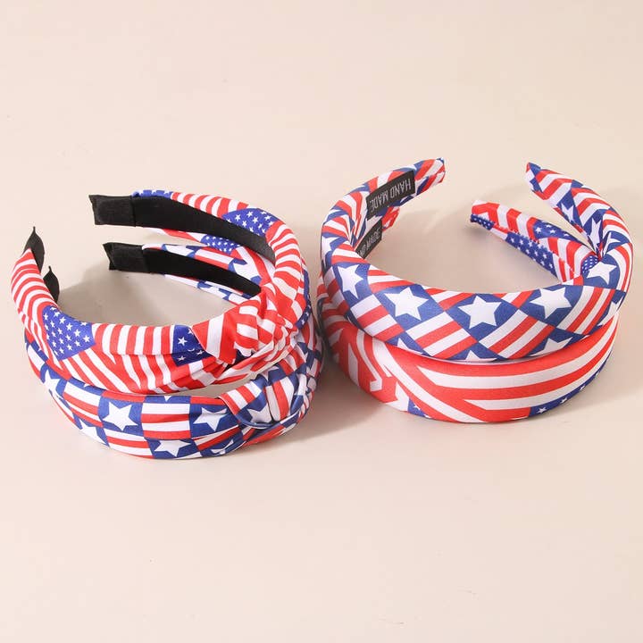 NINEXIS - Wholesale Fashion Headband - Women's - CWAHA1386_INDEPENDENCE DAY HEADBAND,KNOT, STAR