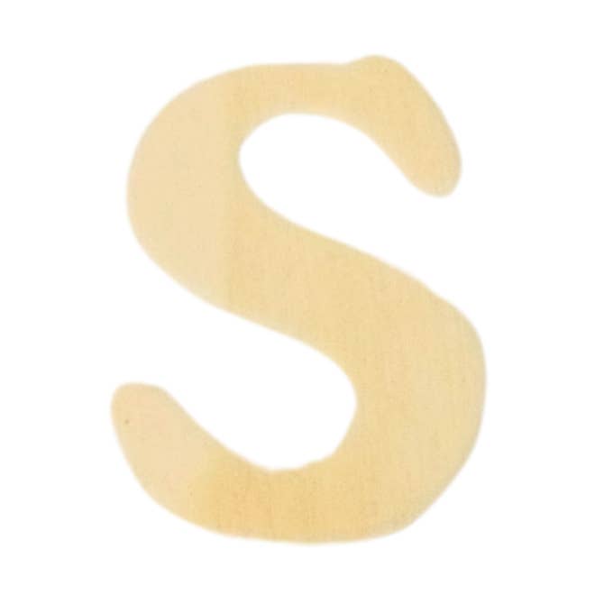Pack 6 Letters S In Wood 4Cm - U.V. 3Pack for wholesale by Atiladecor, Artesanato Lda