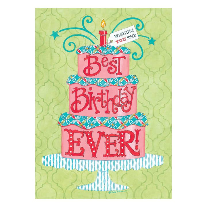 Single Cards - Birthday - Best Day Ever 2 Corinthians 9:8 for wholesale by Divinity Boutique