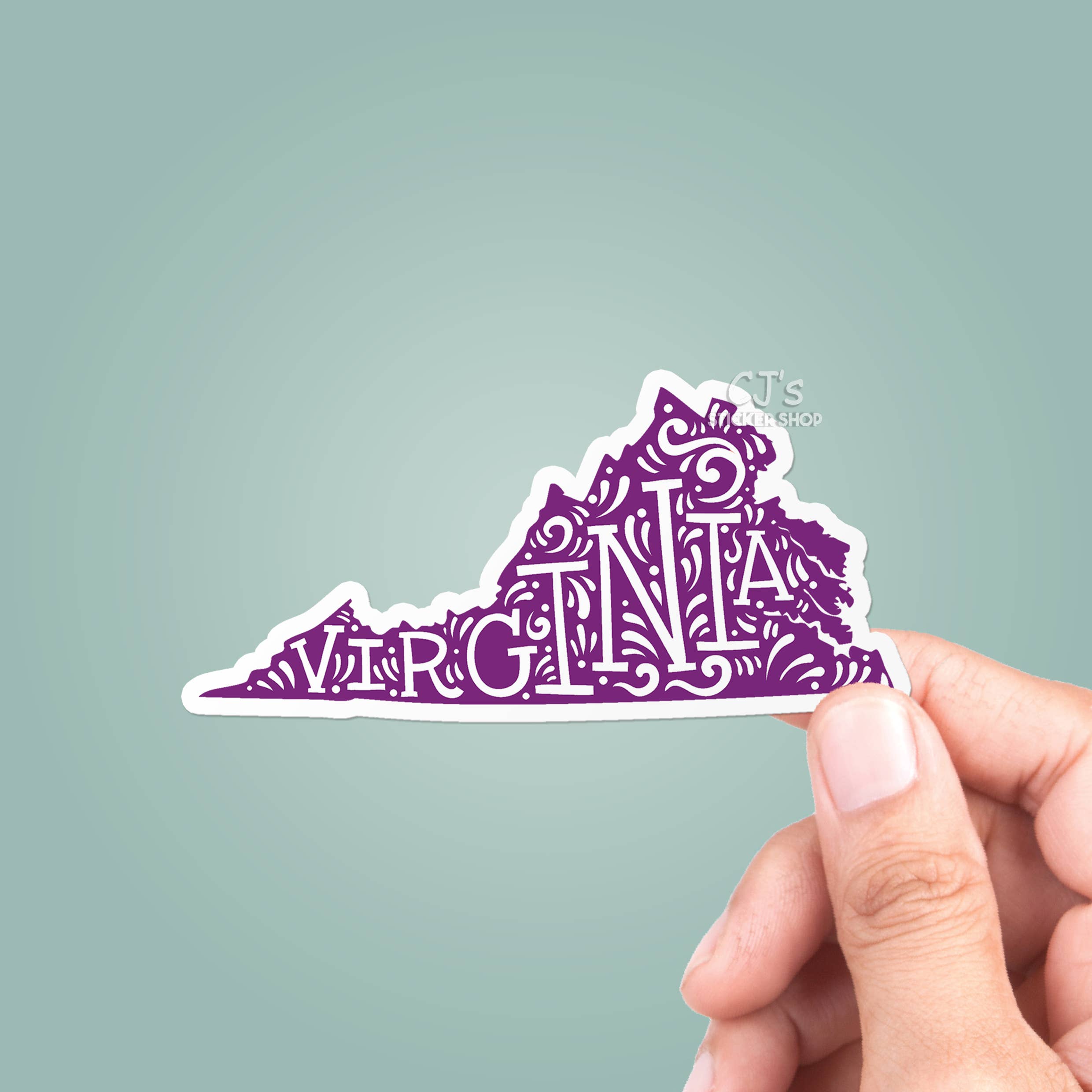 CJ's Sticker Shop - Wholesale Sticker - Virginia State Colorful Sticker Vinyl Decal