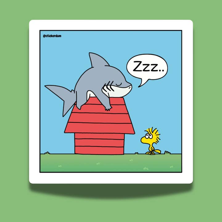 Jeff e Woodstock | Autocolante de Vinil por atacado de Sticker Dam