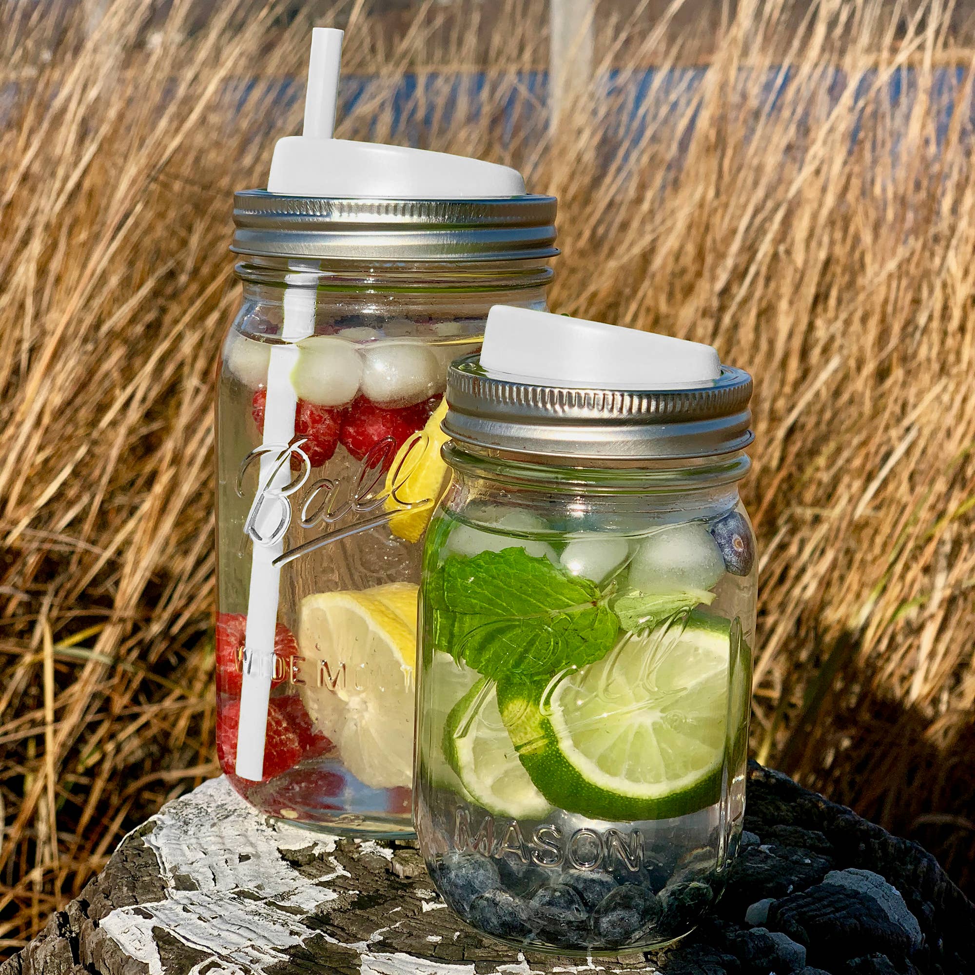 Fox Run Brands - Wholesale Drink Lids - Jarware Silicone Drink Lid, Regular Mouth Mason Jar, White4