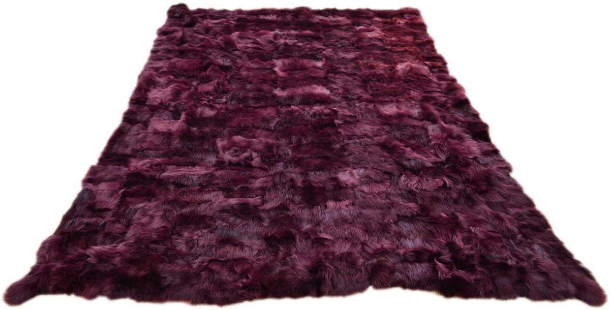 Wildash London - Wholesale Throw blanket - Bordeaux Toscana Shearling Throw | Rug | 130cm x 160cm8