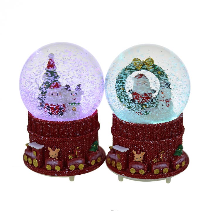 SINT - Wholesale Snow Globe - SINT Christmas Musical Glittering Water Snow Globe | Set of 21