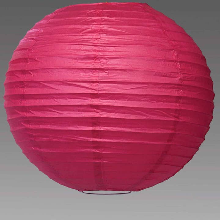 Eighteen Inch Paper Lantern - Fuchsia for wholesale by Portofino International Trading, USA
