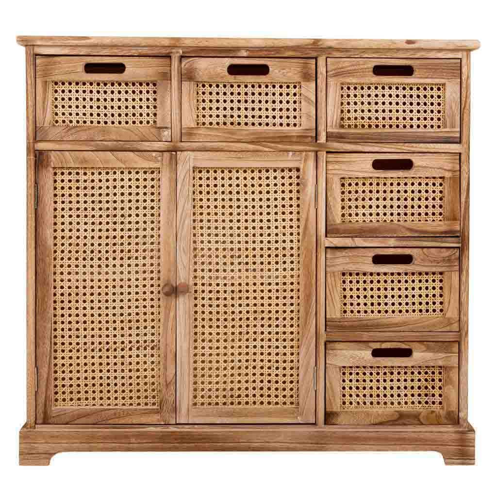 Creaciones Meng - Wholesale Sideboard - WOODEN SIDEBOARD AND GRID 86x33x78.5h cm2