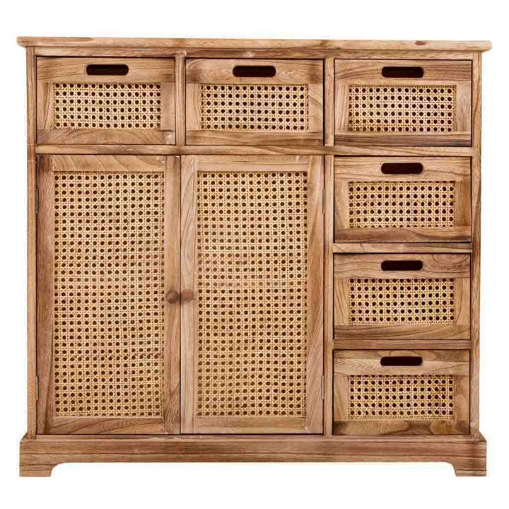 Creaciones Meng - Wholesale Sideboard - WOODEN SIDEBOARD AND GRID 86x33x78.5h cm2