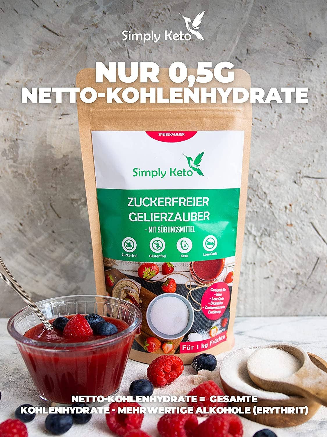 Simply Keto - Wholesale Jam/Jelly - Gelerzauber - For preparing low carb & keto marmalade3