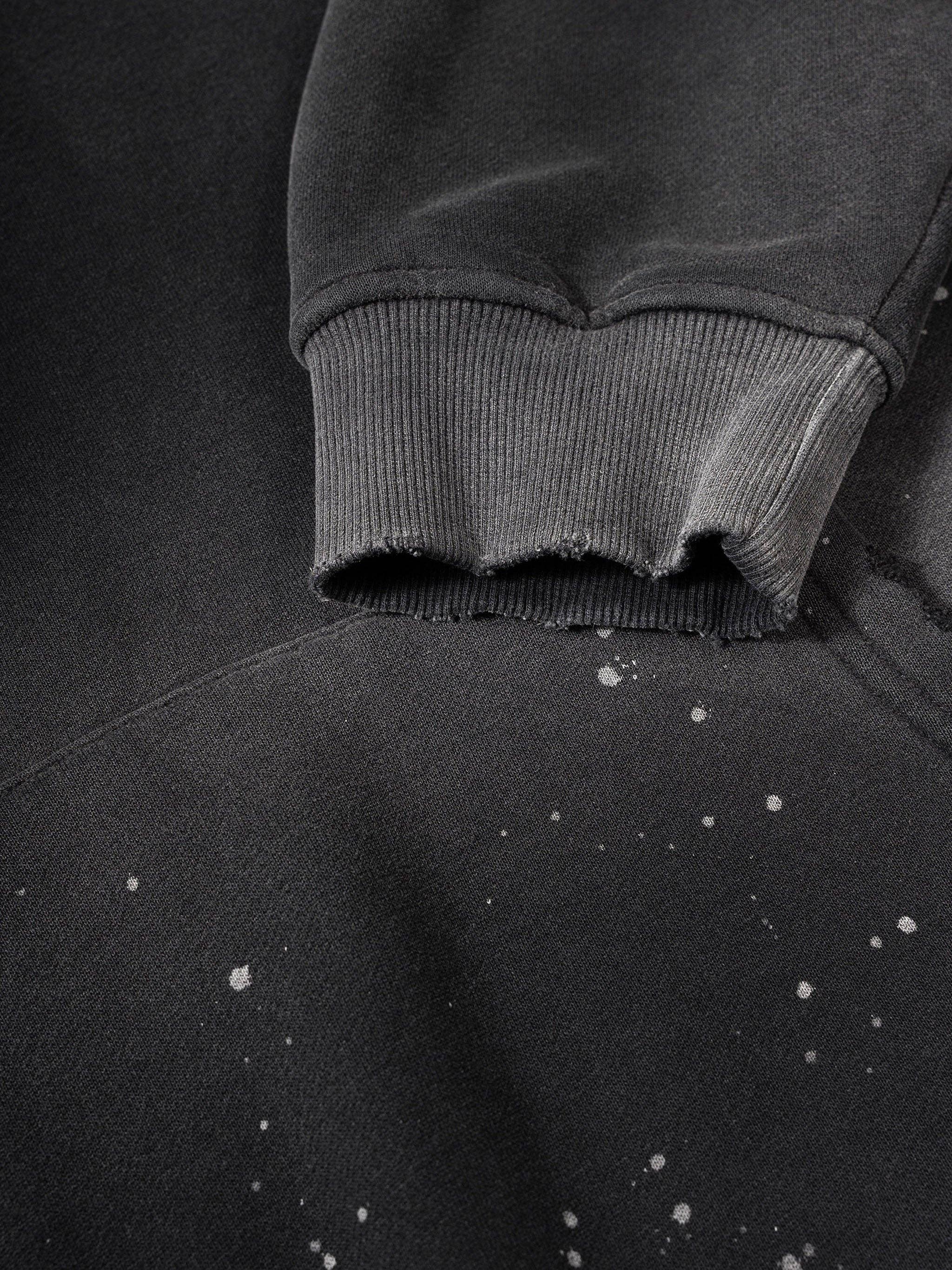 Zwart Verslind Grunge Cerberus Verontruste Hoodie voor groothandel op Faire1