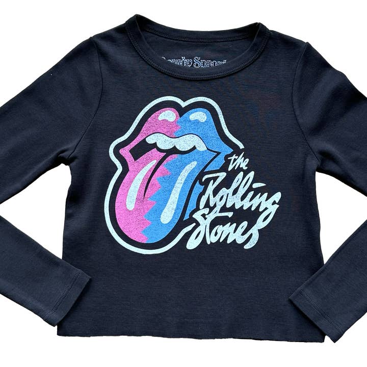 Manga Larga Acanalada de los Rolling Stones para venta al por mayor de Rowdy Sprout