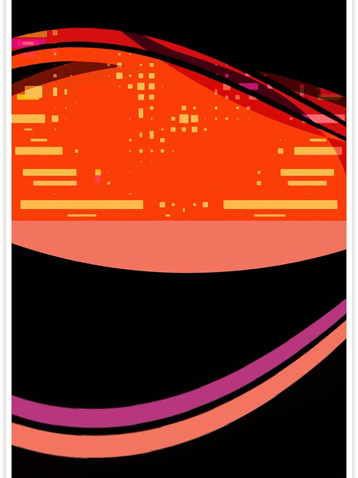 Impression artistique Radio Waves Glitch pour la vente par The Underdog Print Shop