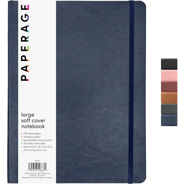 Paperage - Wholesale Notebook - 176PG Large Softcover Lined Journal Notebook5