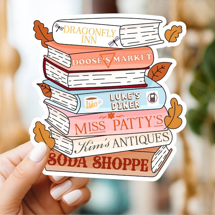 Autocollant de pile de livres GG pour la vente par Market by Mari