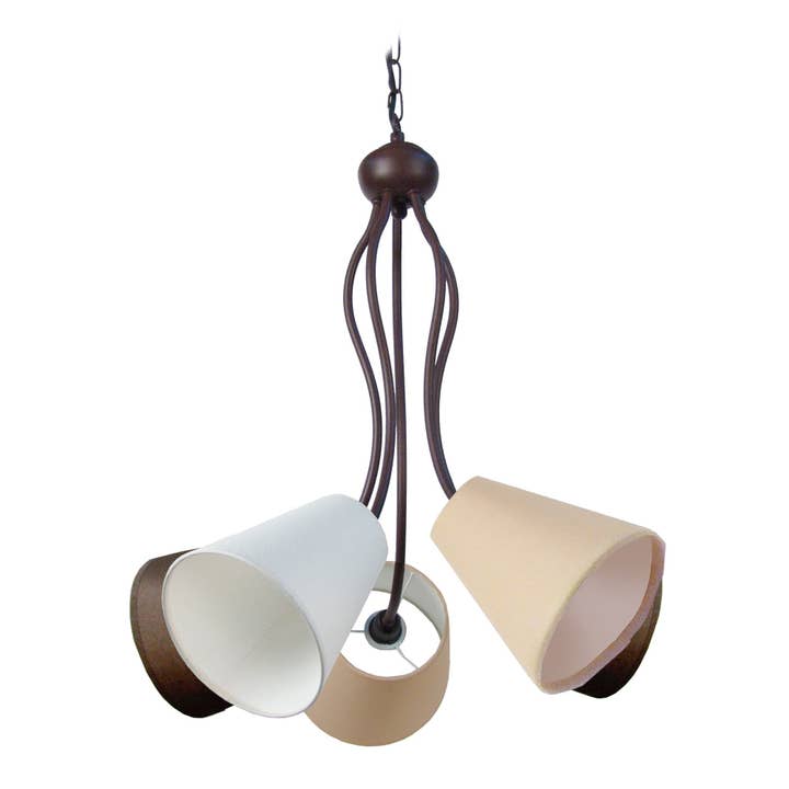 Tosel Shop - Wholesale Chandelier/Hanging Light - NICE - Brown And Multicolor Metal Multi Arm Chandelier