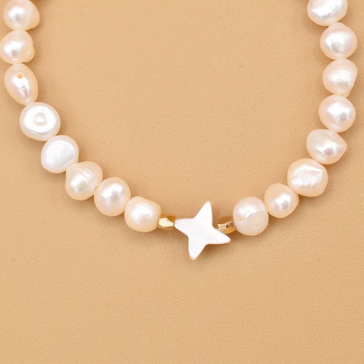 Bracelet Honoré Plaqué Or Perles de Culture pour la vente par Coraline Bijoux