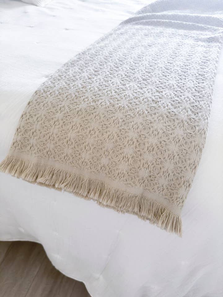 Blissful Bamboo Jacquard Throw for wholesale by Anaya Home