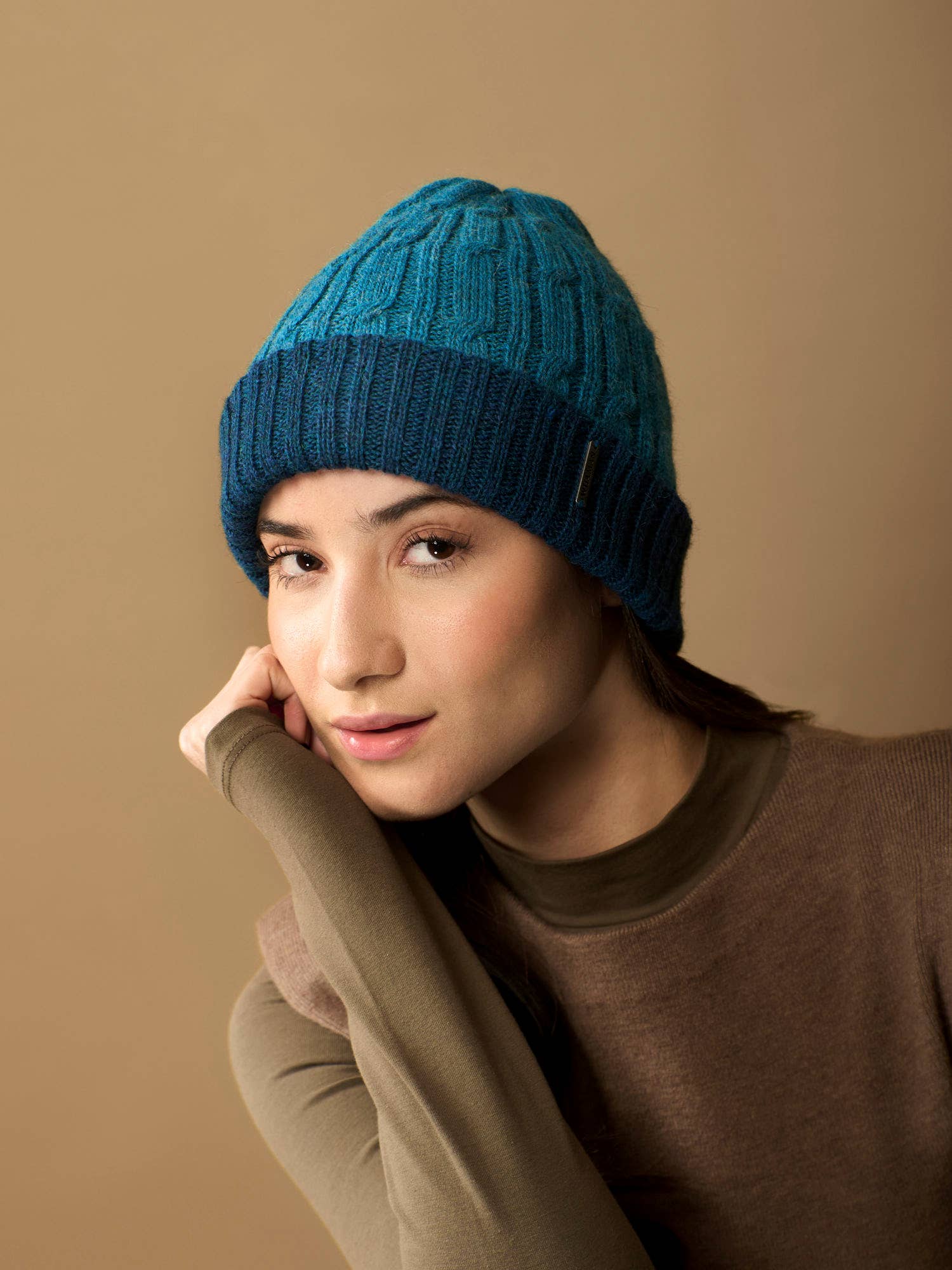 WUAMAN - Alpaca - Wholesale Beanie - Women's - Reversible Baby Alpaca Beanie | Unisex Hat | Cable Knit3