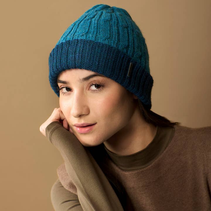 WUAMAN - Alpaca - Wholesale Beanie - Women's - Reversible Baby Alpaca Beanie | Unisex Hat | Cable Knit3