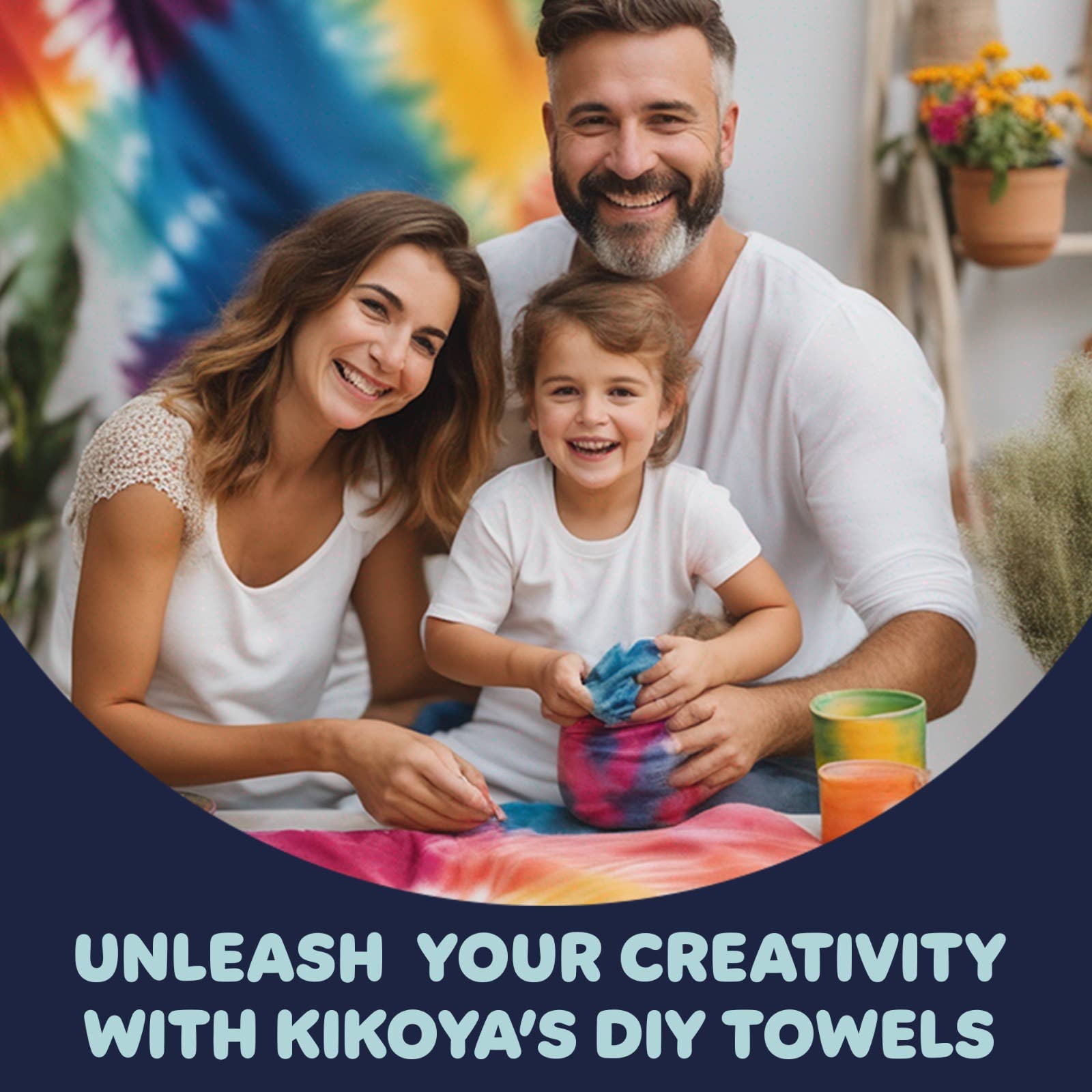 Kikoya - Wholesale Beach Towel - White Beach Towel Tie-dye Sublimation Blanks Tiedye Quickdry20