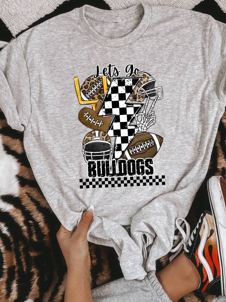 Let’s Go Bulldogs Football -Tee- for wholesale by It's A Tee Party