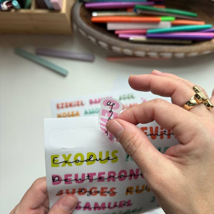 Kingfolk Co - Wholesale Sticker - Books of the Bible Header Sticker Labels - SUMMER VIBES