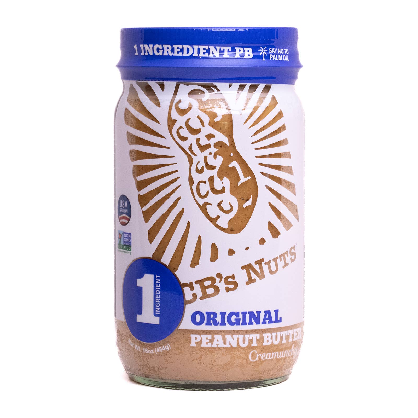 CB's Nuts - Wholesale Nut Butter - 16oz Natural Creamunchy Peanut Butter - 121
