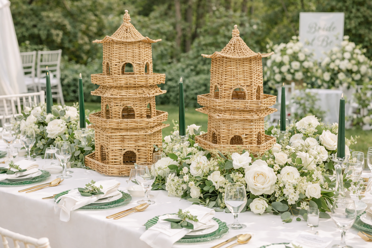 The Enchanted Home - Wholesale Lantern - Grand Wicker Pagoda (2 Sizes)3