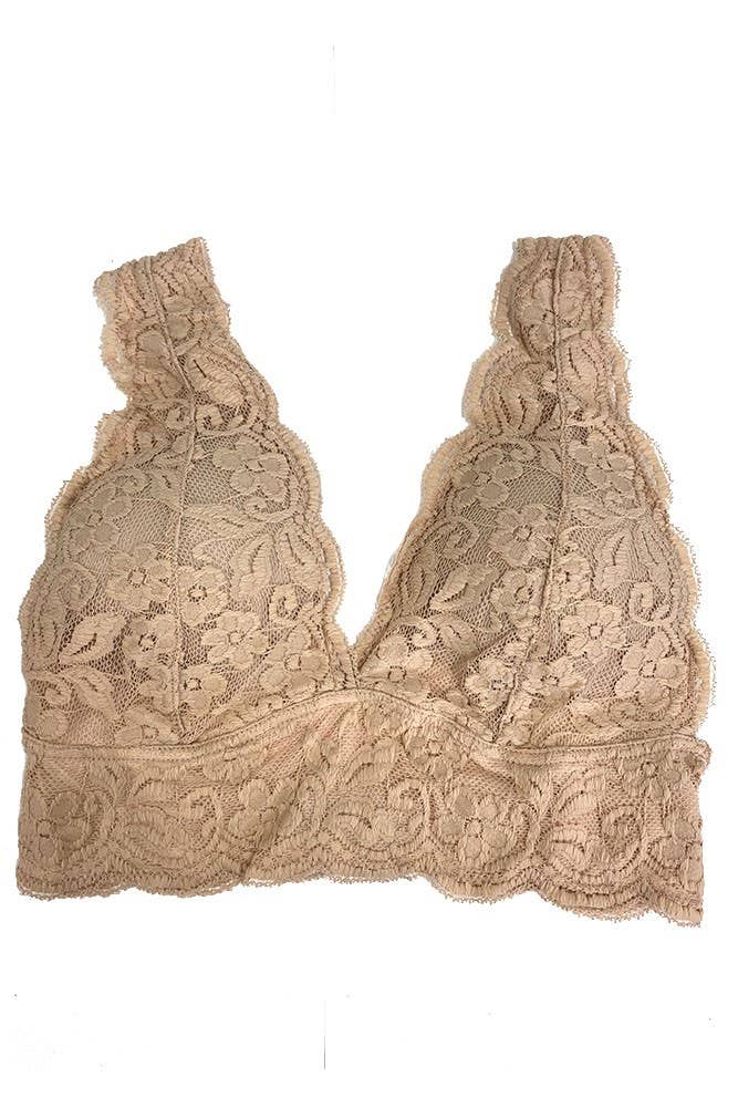 Hana - Vendita all'ingrosso Bralette - Donna - Bralette in pizzo morbida ed elegante con imbottiture rimovibili (6 pezzi)6